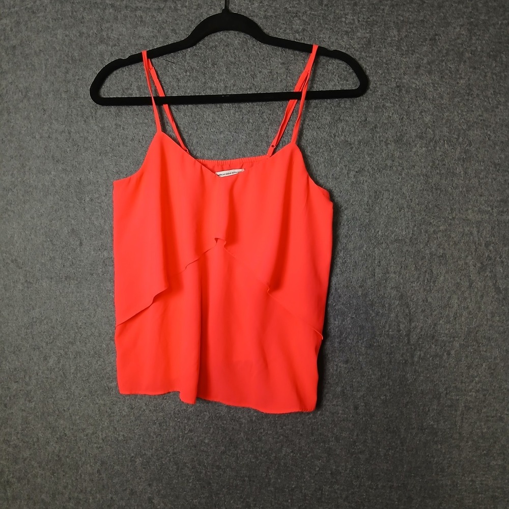 American Eagle Outfitters Pink Crop Camisole Small Flowy Layers beachy fairy